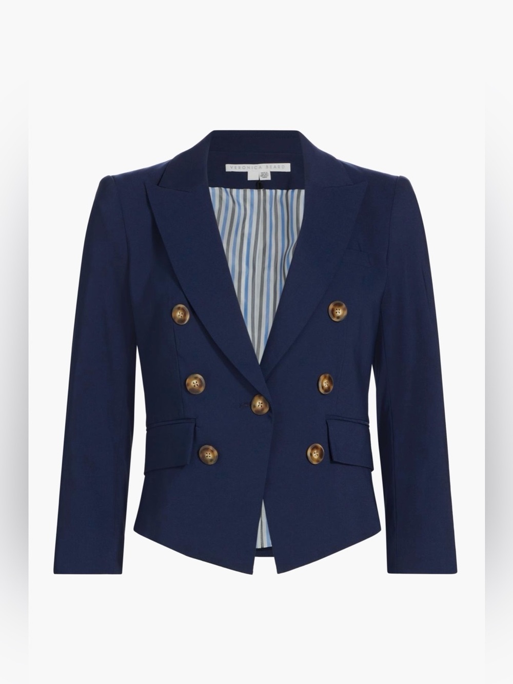 Veronica Beard Lutece Dickey Double Breasted Twill Jacket